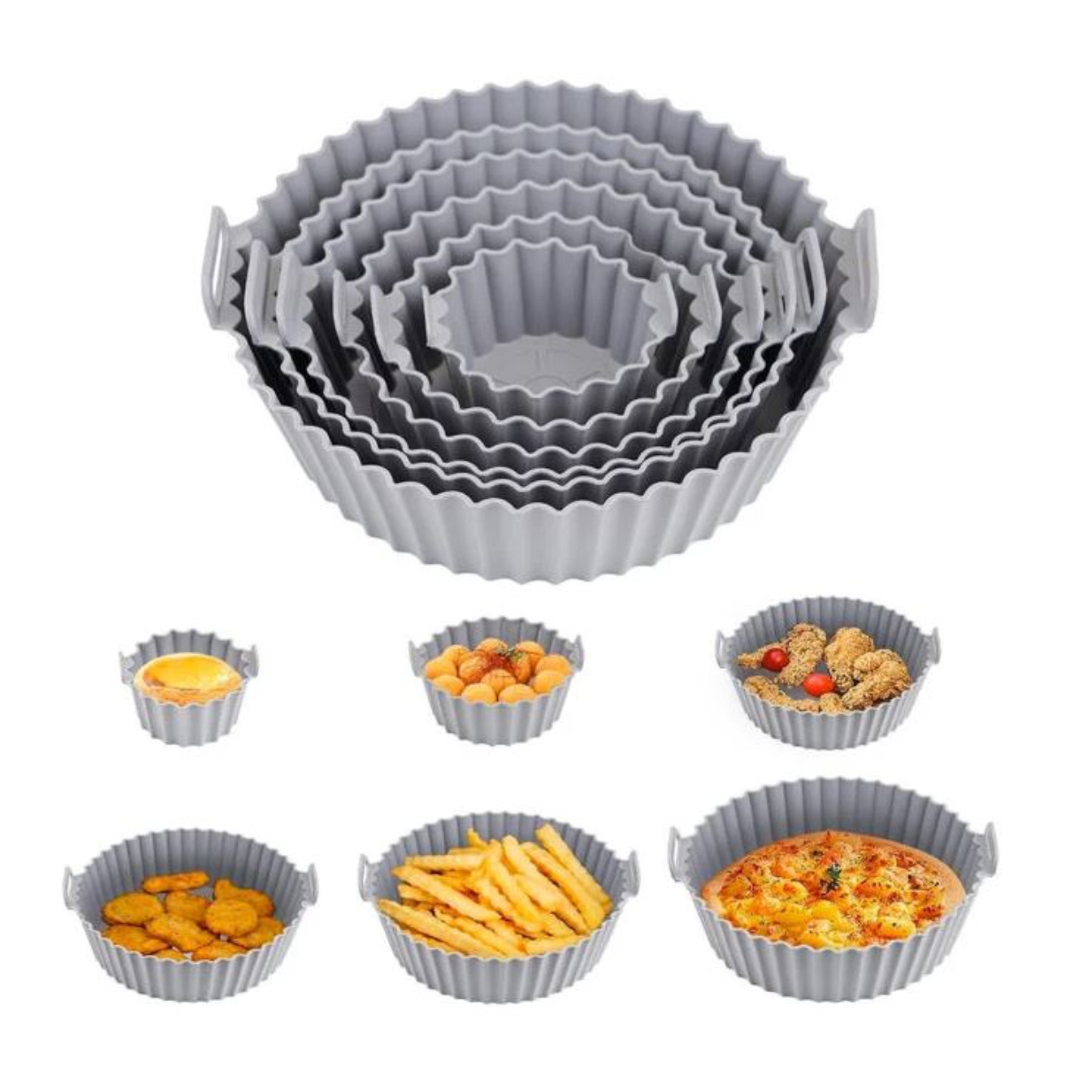 Miniatura 7 de Molde Protector 6 tamaños para Airfryer